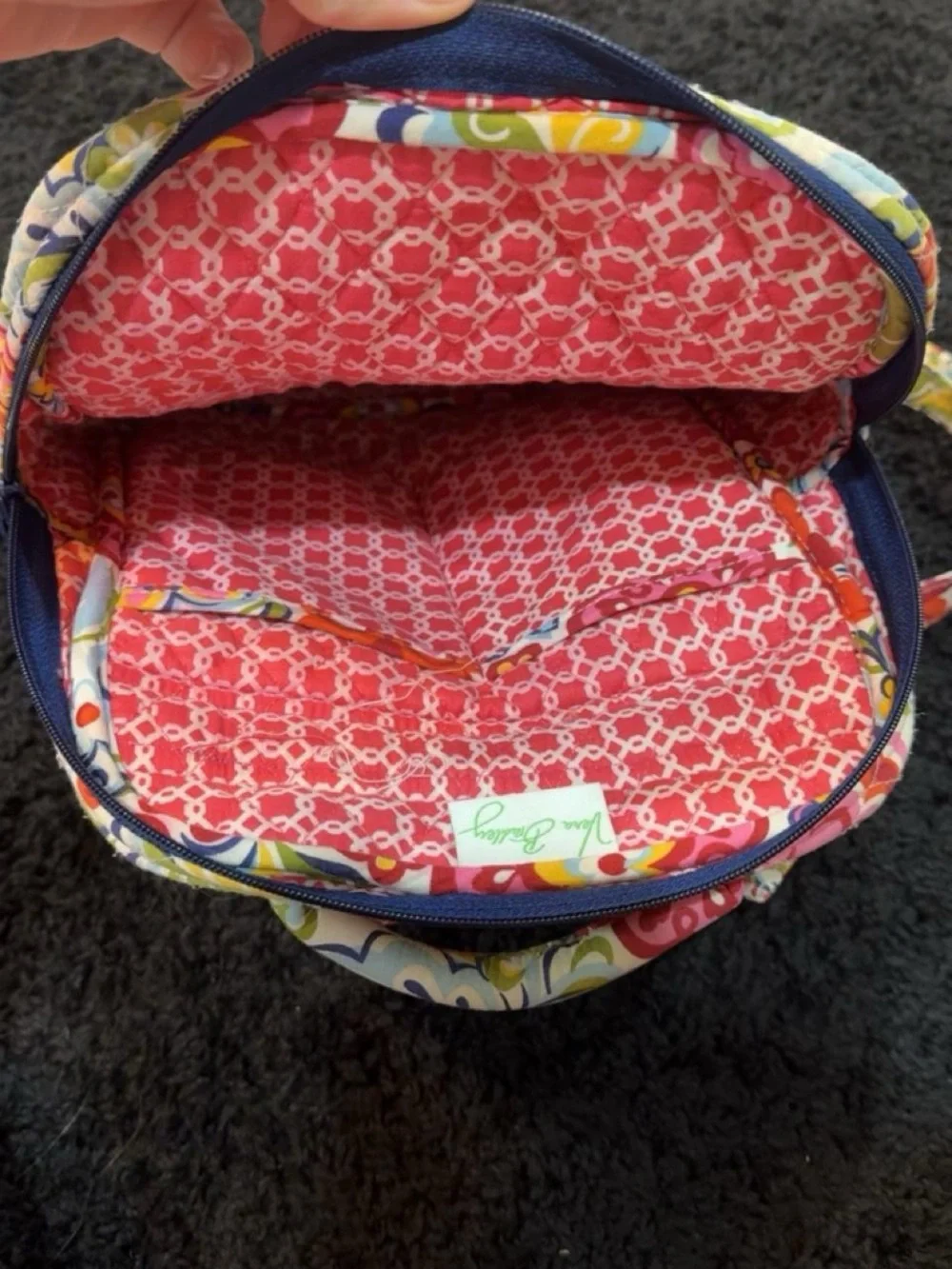 Vera Bradley Floral Quilted Backpack in Pink, Green, Blue, Yellow